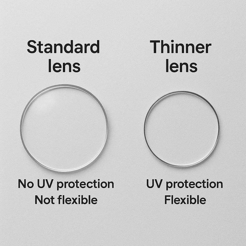 c42295fc-0556-4592-b452-d6f7af31883f Anti-Reflection (AR) Eyeglasses Lenses with a thinner profile (Index 1.61)