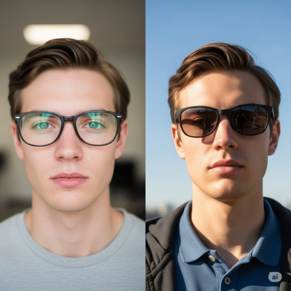 unnamed (1) 1.56 Photochromic Blue Cut SHMC Eyeglass Lenses | Sun-Activated & Screen Protection