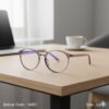 14001-1 Bolivar 14001 – Transparent Purple Round Prescription Eyeglasses for Ultimate Style & Comfort