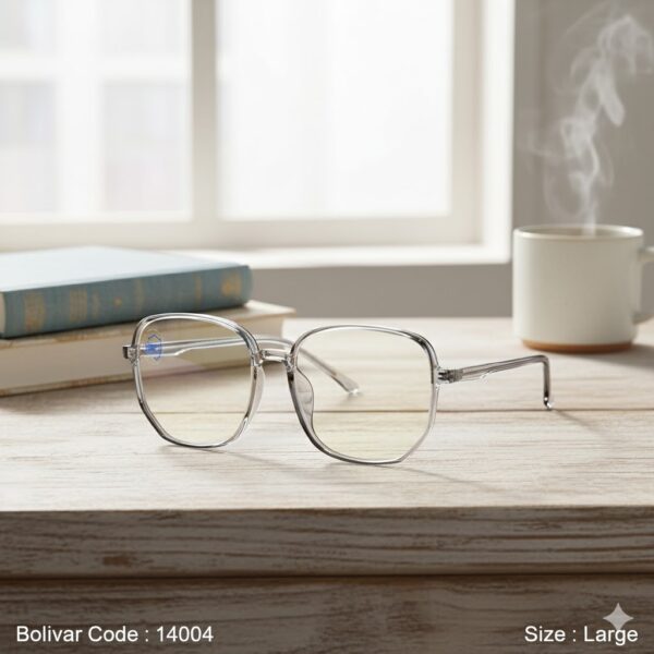 14004-1 Bolivar 14004 – Extra Wide Lightweight Square Prescription Eyeglasses