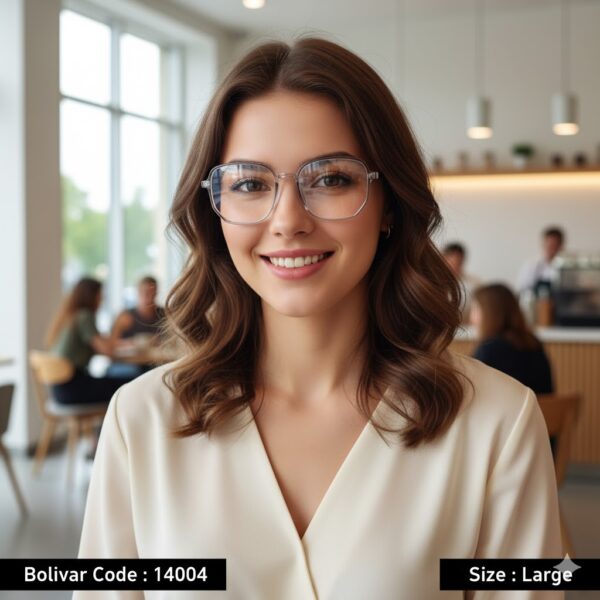 14004-2 Bolivar 14004 – Extra Wide Lightweight Square Prescription Eyeglasses