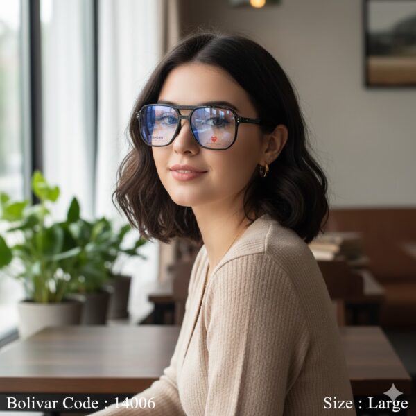 14006-2 REI KAWAKUBO 14006 – Wide Square Frame with Timeless Double Bridge!