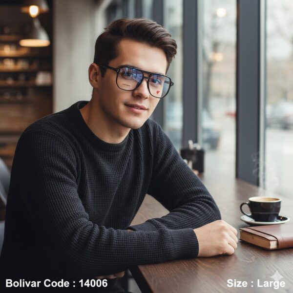 14006-3 REI KAWAKUBO 14006 – Wide Square Frame with Timeless Double Bridge!