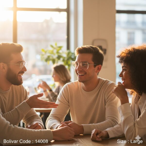 14008-4 Bolivar 14008 – Extra Wide Lightweight Square Prescription Eyeglasses with Mixed Materials