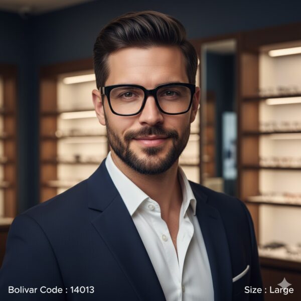 نظارة طبية بوليفار Bolivar 14013 – تصميم مربع أنيق وراحة تدوم