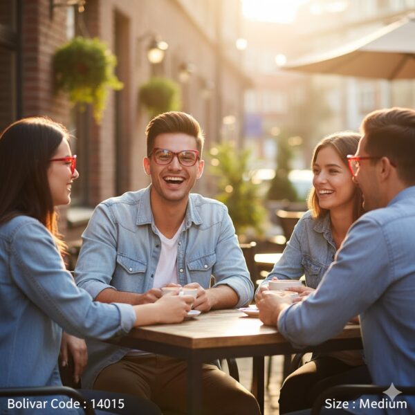 Bolivar 14015 – Bold Cat Eye Frame in Stunning Red