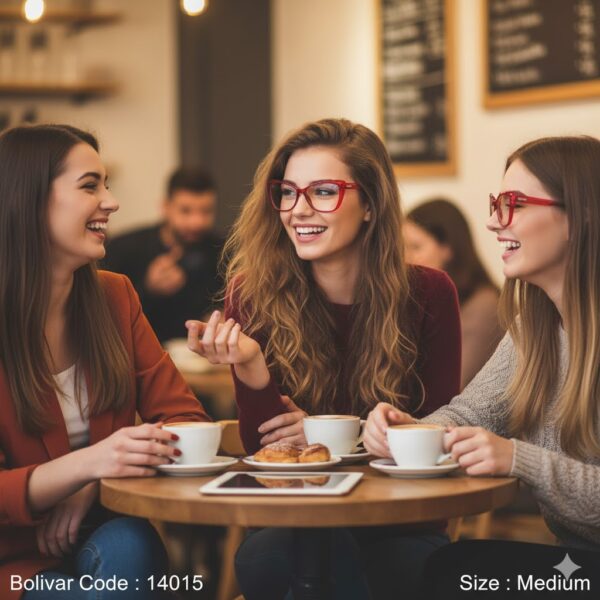 Bolivar 14015 – Bold Cat Eye Frame in Stunning Red