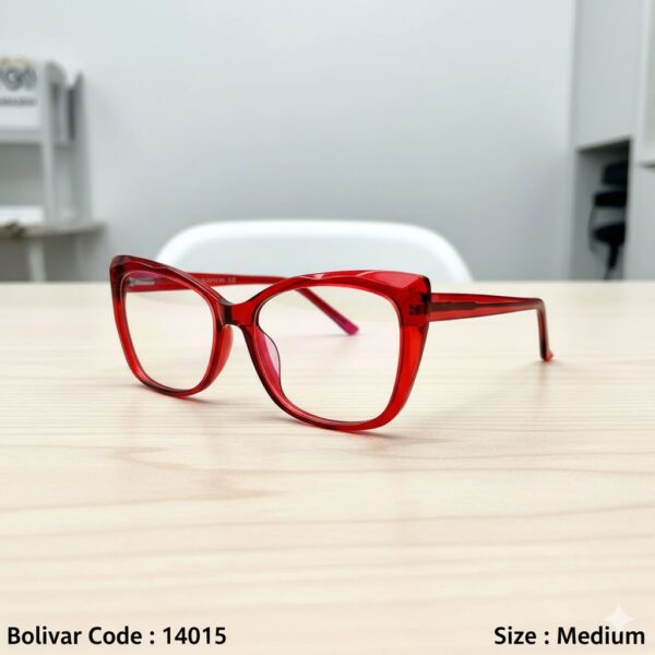 Bolivar 14015 – إطلالة جريئة بإطار عين القطة الأحمر الجذاب