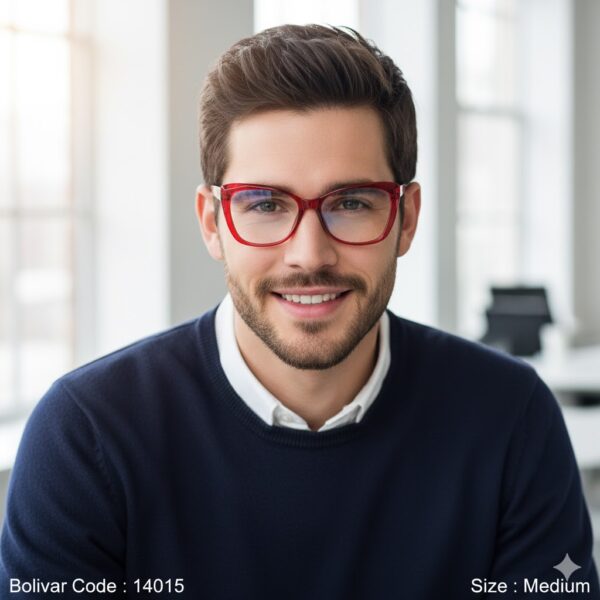 Bolivar 14015 – Bold Cat Eye Frame in Stunning Red