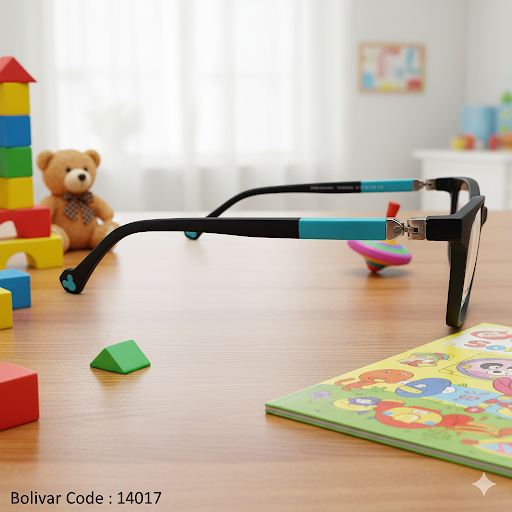 14017-1 XBLAD 14017 Kids Glasses – Safety & Comfort in a Modern Square Design with 360° Flex