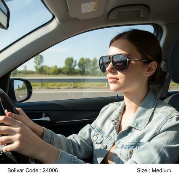 Bolivar XBLAD 24006 Sunglasses – Golden Lightness Meets Sleek Black Elegance with Advanced Vision Technology