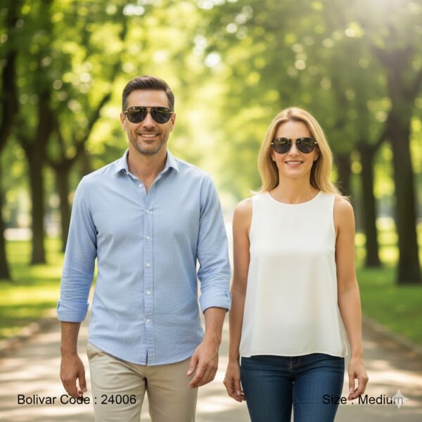 Bolivar XBLAD 24006 Sunglasses – Golden Lightness Meets Sleek Black Elegance with Advanced Vision Technology