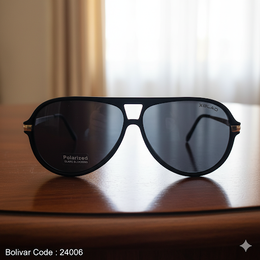 Bolivar XBLAD 24006 Sunglasses – Golden Lightness Meets Sleek Black Elegance with Advanced Vision Technology