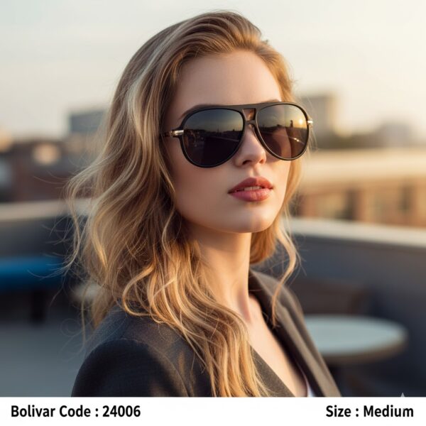 Bolivar XBLAD 24006 Sunglasses – Golden Lightness Meets Sleek Black Elegance with Advanced Vision Technology