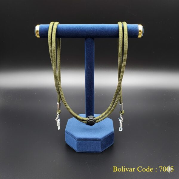 7005 Olive Green Fabric Glasses Chain with Adjustable Length – Practical & Stylish