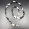 Black Marble Plastic Glasses Chain with Copper Spacers – Luxury Meets Elegance
