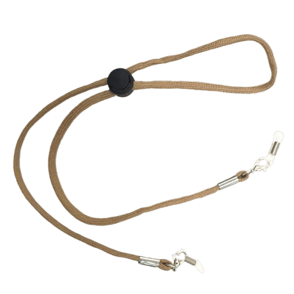 Brown Fabric Glasses Chain with Adjustable Length – Practical & Stylish