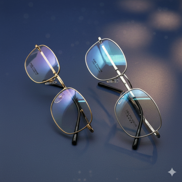 نظارة بوليفار 14073 | إطار طبي من التيتانيوم النقي للجنسين - لون نحاسي ذهبي