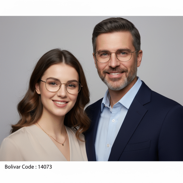 نظارة بوليفار 14073 | إطار طبي من التيتانيوم النقي للجنسين - لون نحاسي ذهبي