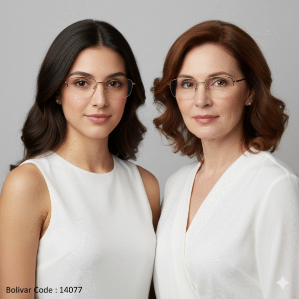 نظارة طبية بوليفار تيتانيوم نصف إطار | كود: 14077