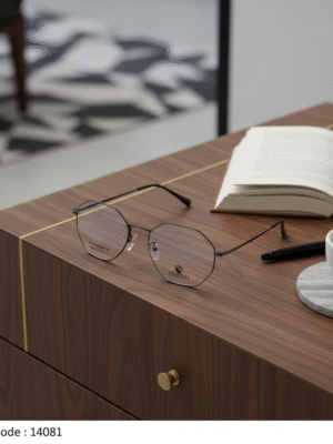 14081-1 نظارة طبية بوليفار FEDERAL KINDON بتصميم هندسي من التيتانيوم - كود 14081