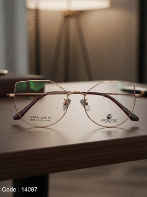 Bolivar Titanium Eyeglasses - Geometric Frame Code 14087