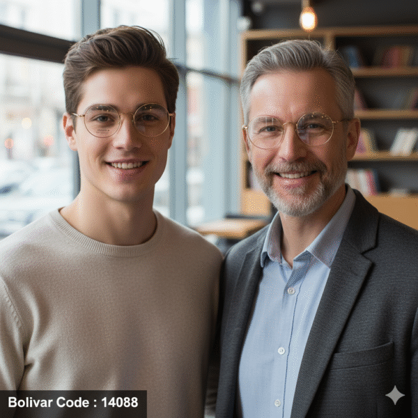 Bolivar & FEDERAL KINDON Titanium Round Eyeglasses | Code: 14088