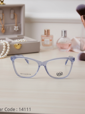 Bolivar DOC Crystal Blue Wide-Fit Cat-Eye Eyeglasses | Code: 14111
