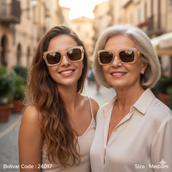 Bolivar Rectangular Brown Sunglasses with Modern Frame – Model P58008