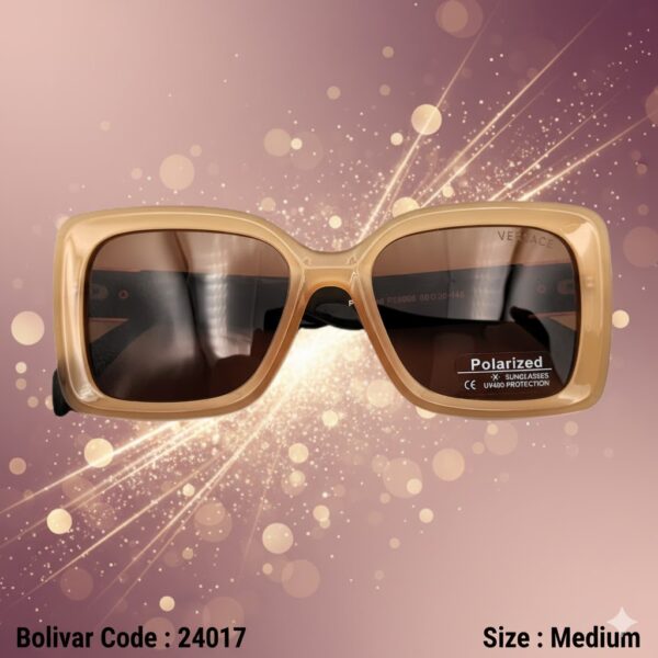 Bolivar Rectangular Brown Sunglasses with Modern Frame – Model P58008