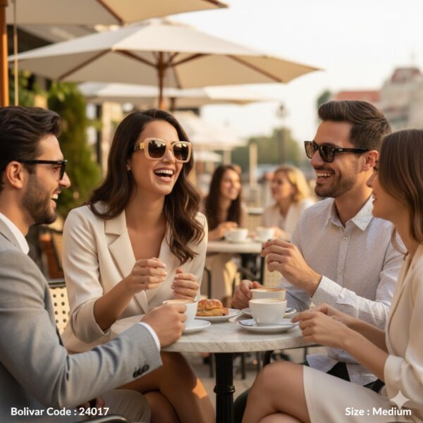 Bolivar Rectangular Brown Sunglasses with Modern Frame – Model P58008