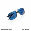 24018-4 Bolivar Rectangular Gray Metal Sunglasses with Gradient Polarized Lenses – Model 25252P
