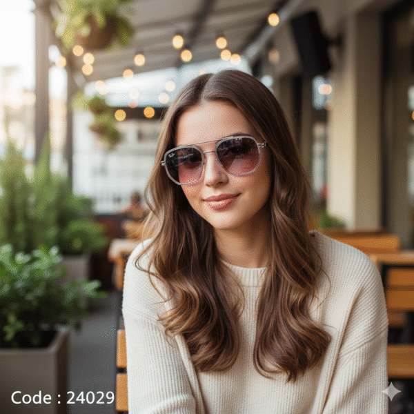 Bolivar / Ray-Ban Sunglasses Model C-239 – Hexagonal Gray Transparent with UV Protection