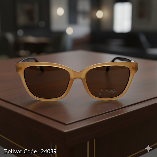 Bolivar × CHANEL Sunglasses | UV400 Polarized – Beige × Brown × White (Trendy Women/Youth)