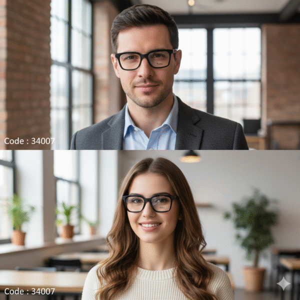 34007-11 نظارة طبية عصرية من بوليفار رافال مع كليب-أون شمسية – تصميم سكوير أنيق للرجال والنساء