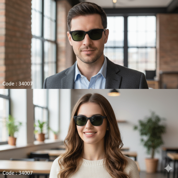 34007-22 نظارة طبية عصرية من بوليفار رافال مع كليب-أون شمسية – تصميم سكوير أنيق للرجال والنساء