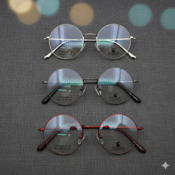 نظارات بوليفار 14084 بوليفار فيدرال كيندون - تصميم دائري كامل الإطار من التيتانيوم