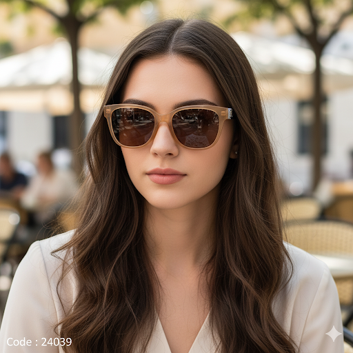 Bolivar × CHANEL Sunglasses | UV400 Polarized – Beige × Brown × White (Trendy Women/Youth)