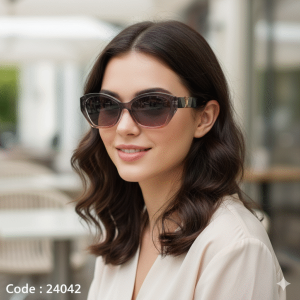 S 24042 Bolivar × LOUIS VUITTON Sunglasses | UV400 Polarized – Black & Transparent Cat Eye (Women’s Fashion)