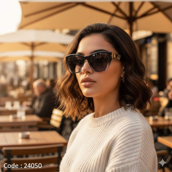 Bolivar × CHANEL Sunglasses | UV400 Polarized – Black & Transparent Wayfarer (Elegant Women)