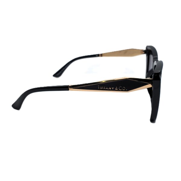 نظارة شمسية نسائية فخمة بوليفار × تيفاني | UV400 مستقطبة – أسود × ذهبي
