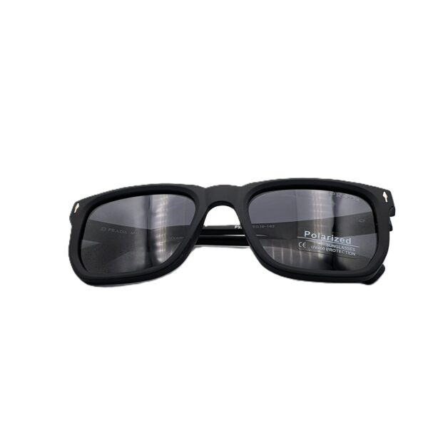 Bolivar × PRADA Sunglasses | UV400 Polarized – Black Matte Rectangle (Unisex)