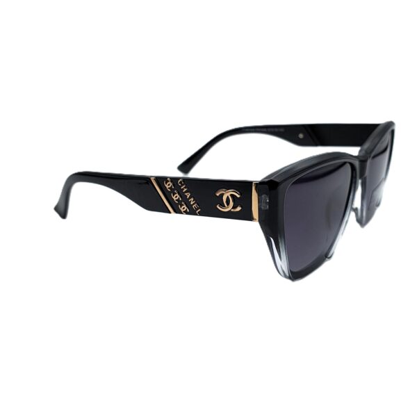 Bolivar × CHANEL Sunglasses | UV400 Polarized – Black & Transparent Wayfarer (Elegant Women)