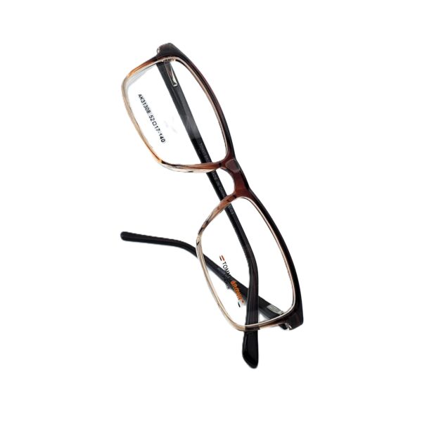 BOLIVAR & TOMMY BROWN AK31308 Full-Rim Rectangular Eyeglasses in Gradient Brown for Small Faces