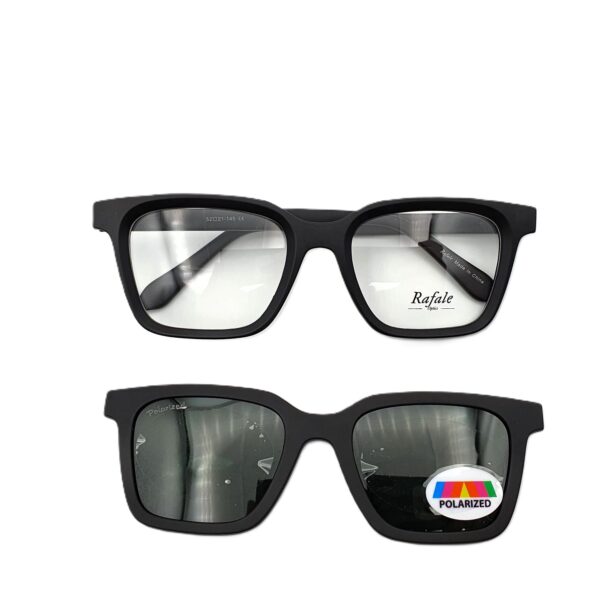 WhatsApp Image 2025-09-16 at 9.21.18 PM (3) نظارة طبية عصرية من بوليفار رافال مع كليب-أون شمسية – تصميم سكوير أنيق للرجال والنساء