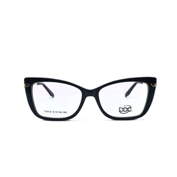 نظارة طبية بوليفار دي أو سي كلاسيكية بتصميم عين القطة | أسود وذهبي | كود: 14108