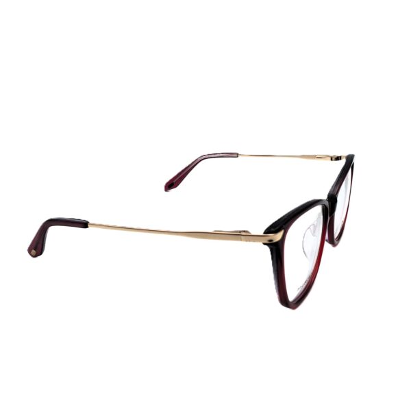 نظارة طبية بوليفار دي أو سي بتصميم عين القطة ومقاس واسع | أحمر داكن وذهبي | كود: 14112
