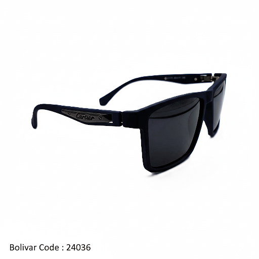 Bolivar × Cartier Sunglasses | UV400 Polarized – Navy Blue Matte (Unisex)