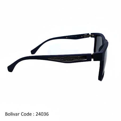 Bolivar × Cartier Sunglasses | UV400 Polarized – Navy Blue Matte (Unisex)
