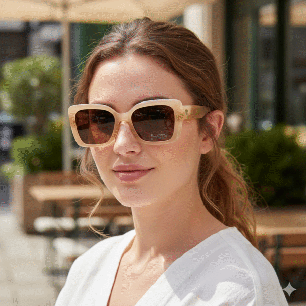 Bolivar Rectangular Brown Sunglasses with Modern Frame – Model P58008